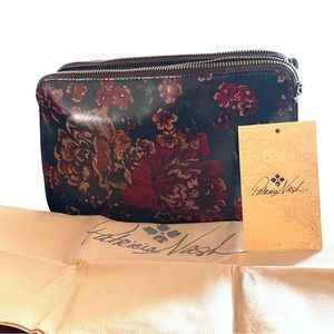 Patricia Nash NWT Chambery Fall leather Tapestry floral dark